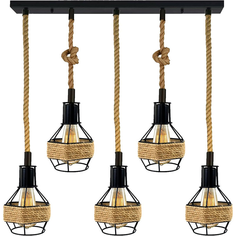 5 - Light Black Kitchen Island Pendant, Yes