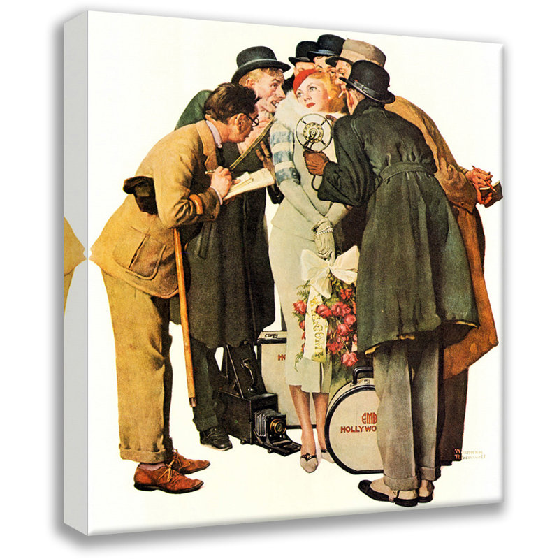«Movie Star» par Norman Rockwell, toile tendue avec châssis, H 18 po x l 13 po