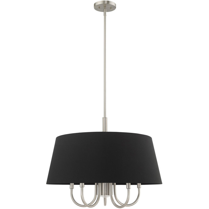 Lustre classique à 6 lumières avec abat-jour