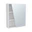 Pharmacie, 1 porte, 5 tablettes, 1 miroir, blanc