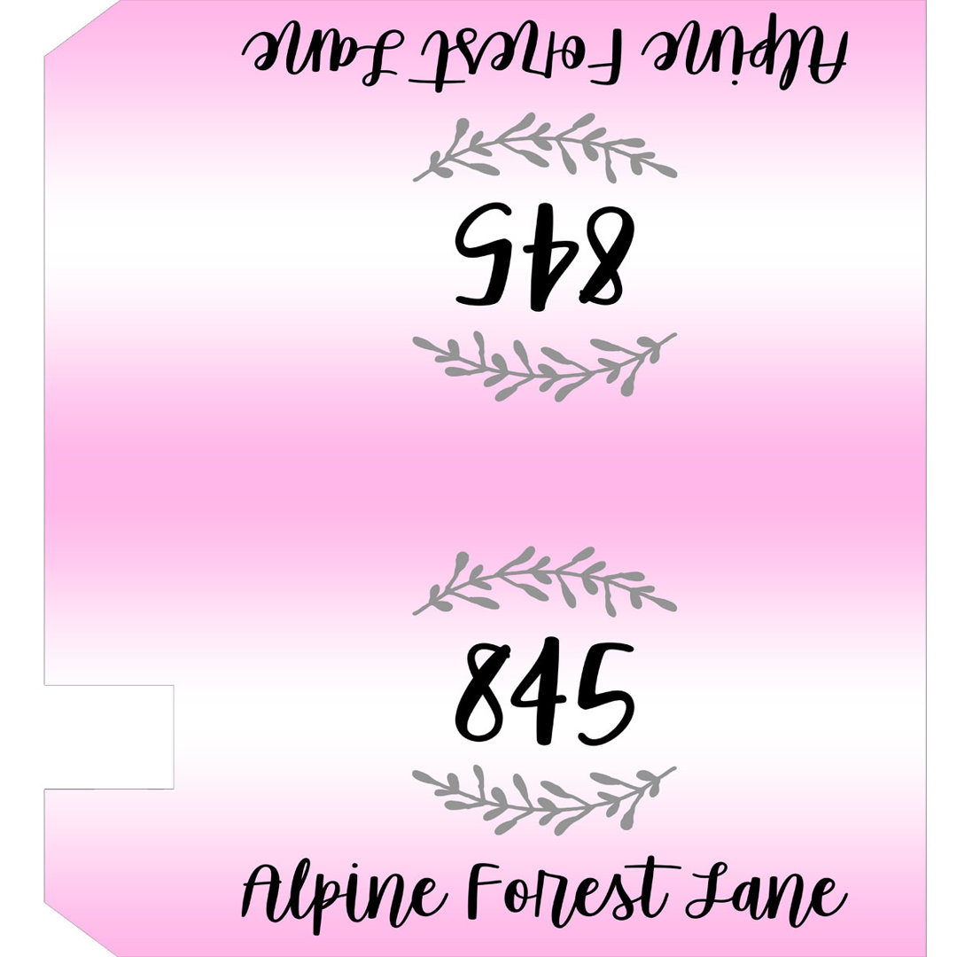 Vinyl Text & Numbers Mailbox Cover VWAQ 