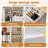 Kitchen Island With Extendable Dining Table For 1-2, Movable Kitchen Island With Storage Cabinet, Drawer, Side Spice Rack, Open Shelves And Led Lights-1298302639