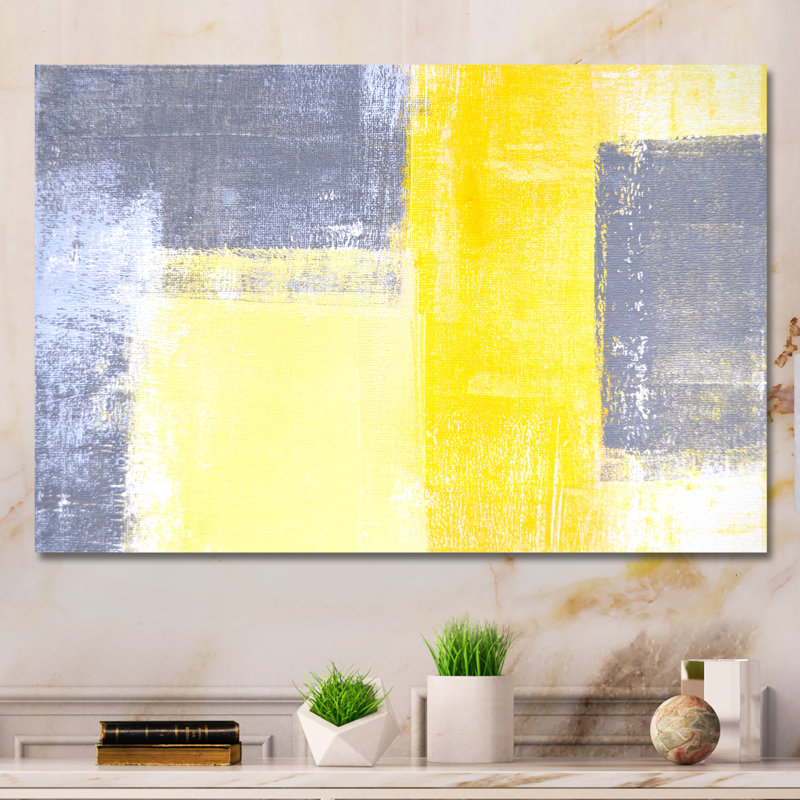 «Gray and Yellow Colorfields VI», reproduction sur toile encadrée, H 24 po x l 36 po x P 1 po, Toile tendue