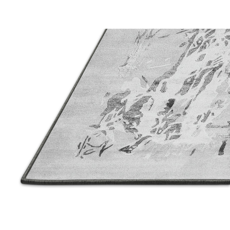 Tapis gris contemporain 2278, Rectangle 2 pi x 3 pi