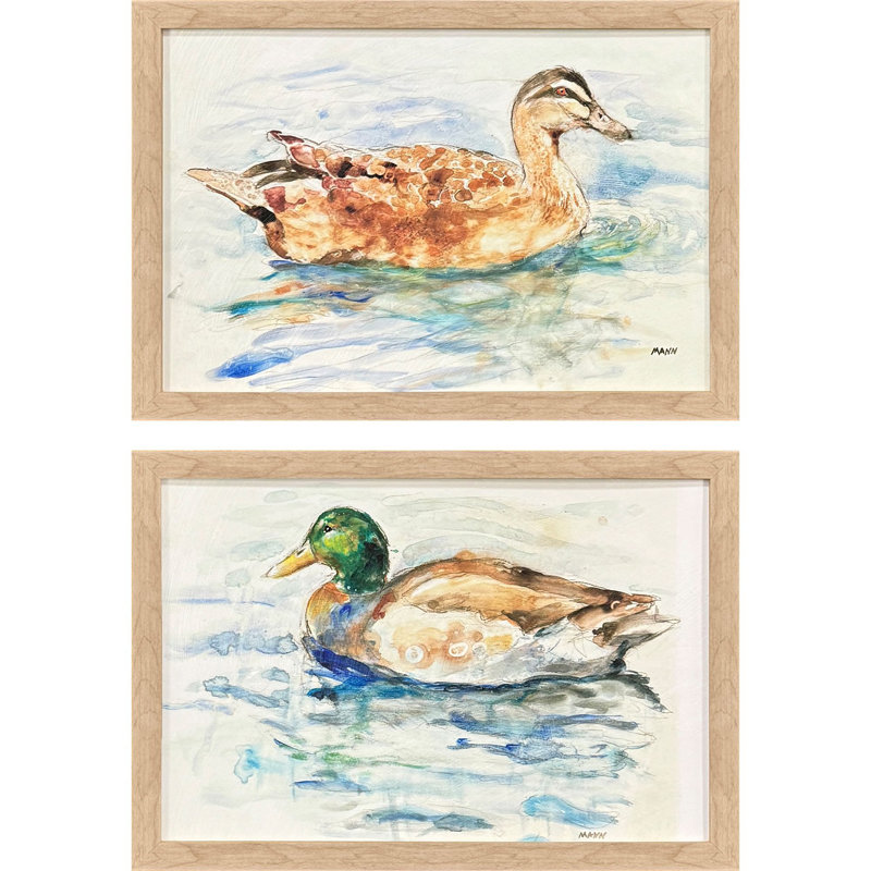 Art encadré sans verre Water Duck