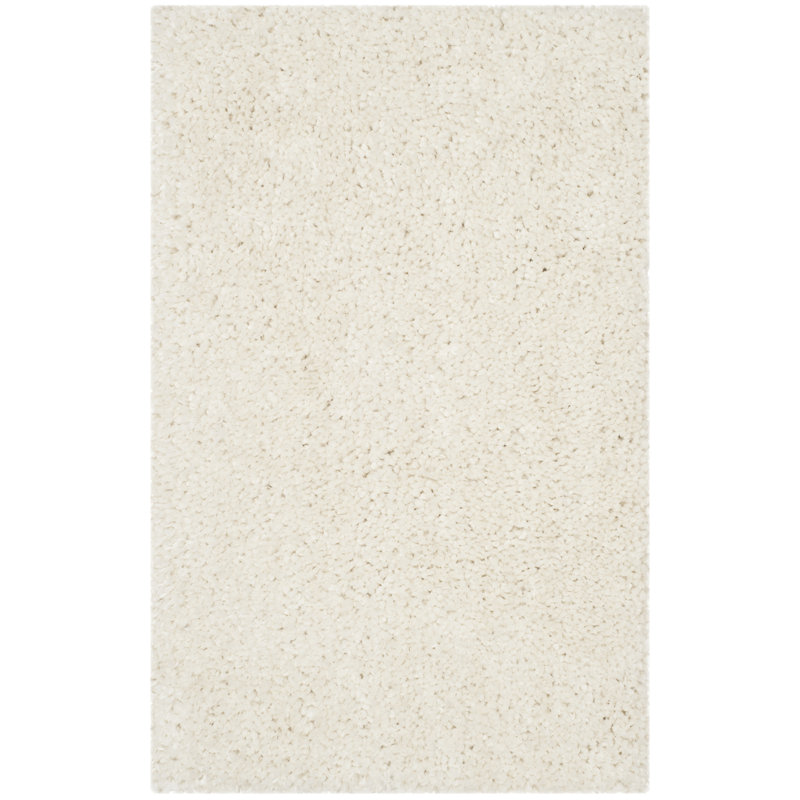 Anacortes Shag Hand Tufted Performance Solid Color Rug, Rectangle 3' x 5'