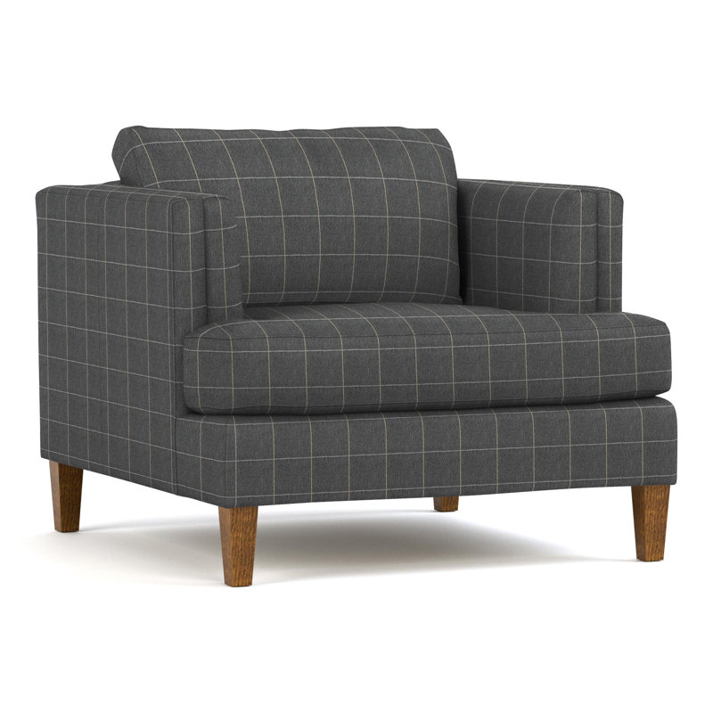 Fauteuil tuxedo avec accoudoirs Surrey Hills, Perigold ‑ zinc Youngman