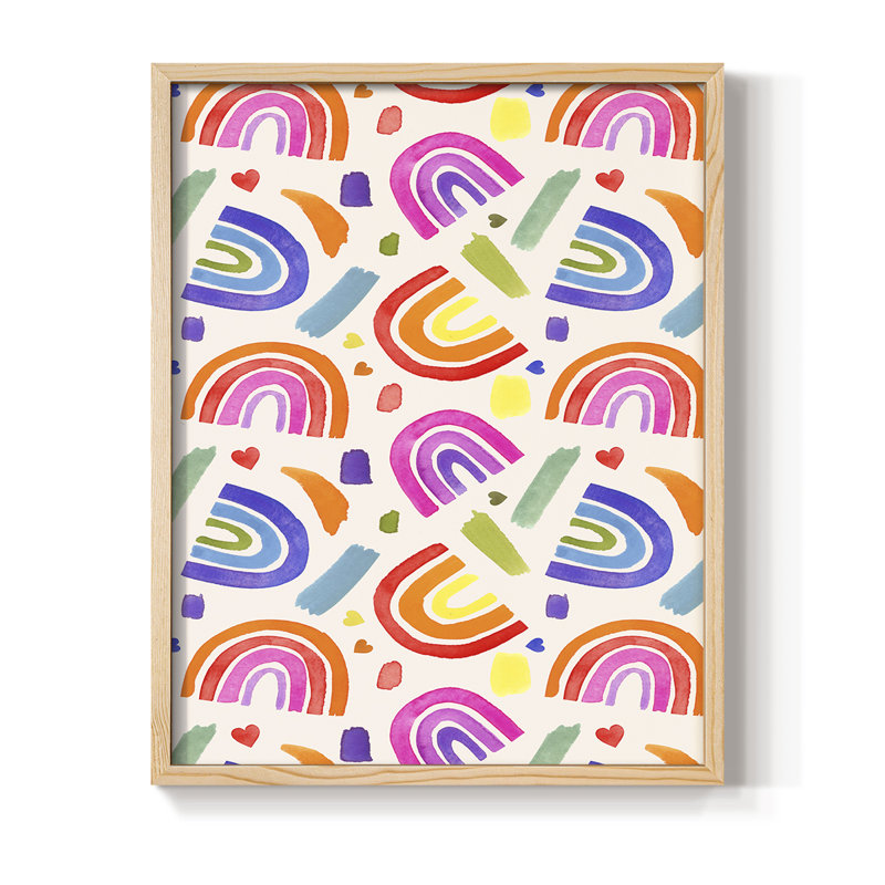 «Love Loudly Collection E», reproduction encadrée - bois massif, Naturel, H 11 po x l 9 po