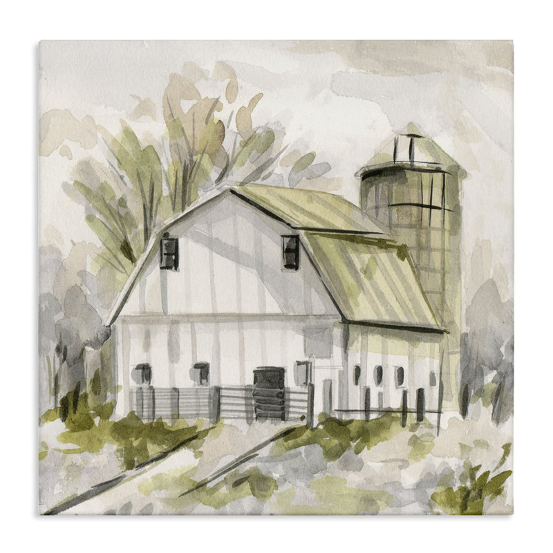 «Neutral Farmhouse Barn» par Melissa Wang, H 17 po x l 17 po