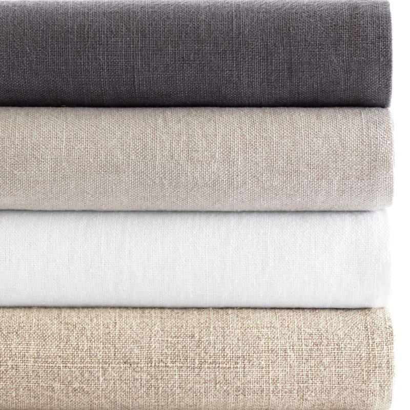 Stone Washed Linen Duvet Cover, Full/Queen Duvet Cover, Tan