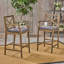 Set Of 2 Outdoor Barstools With Water-Resistant Cushions-1013103027