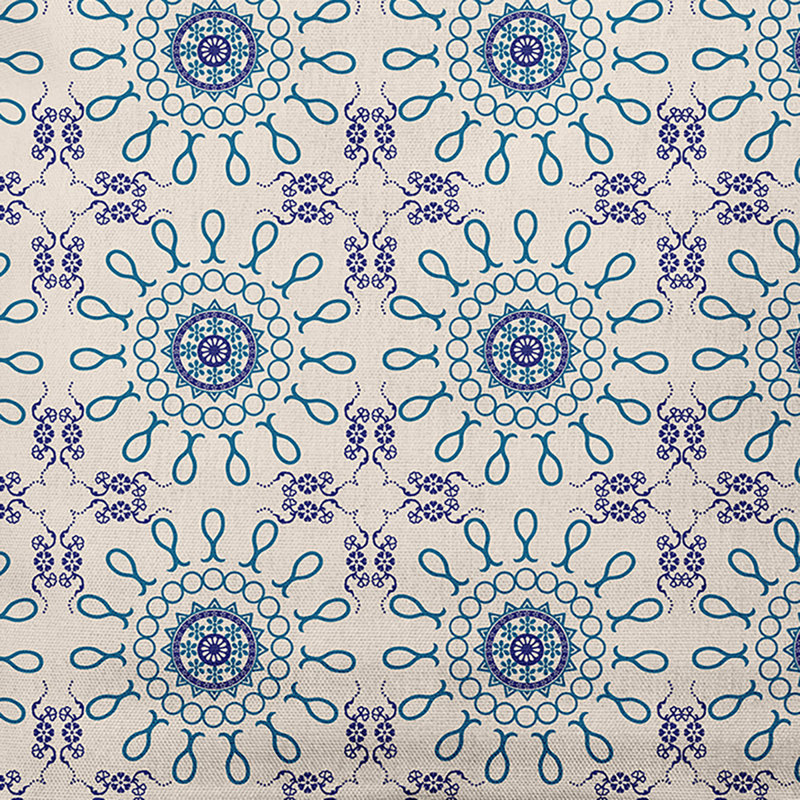 Coussin décoratif intérieur / extérieur en polyester Polyfill, Automne bleu, 16 po x 16 po