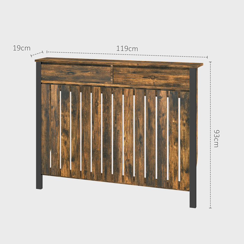 Bartmann Radiator Cover, 93cm H x 119cm W x 19cm D