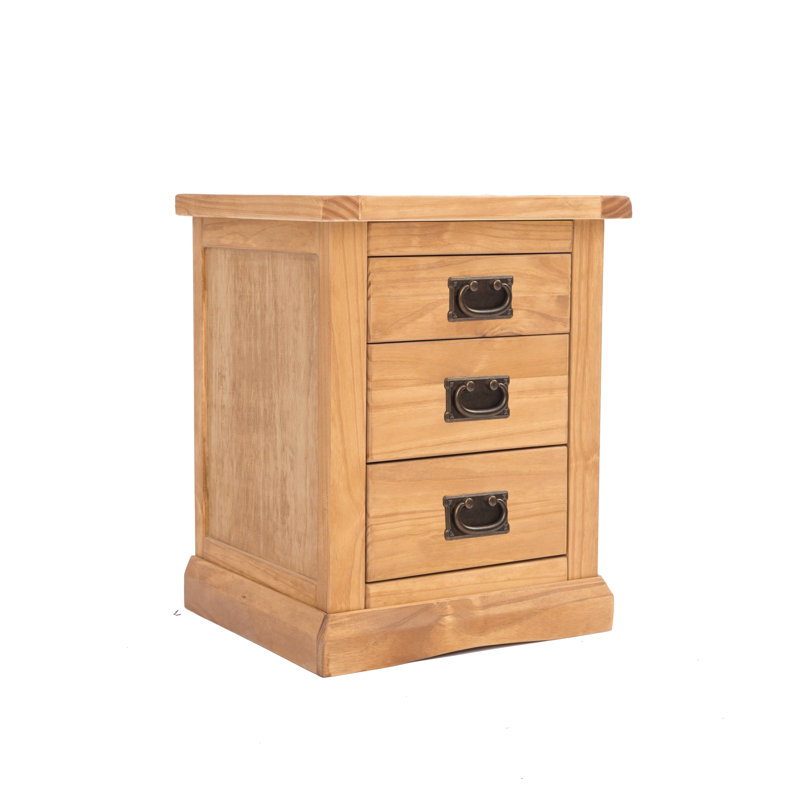 Otis 45 cm W Bedside Table, Light Wood