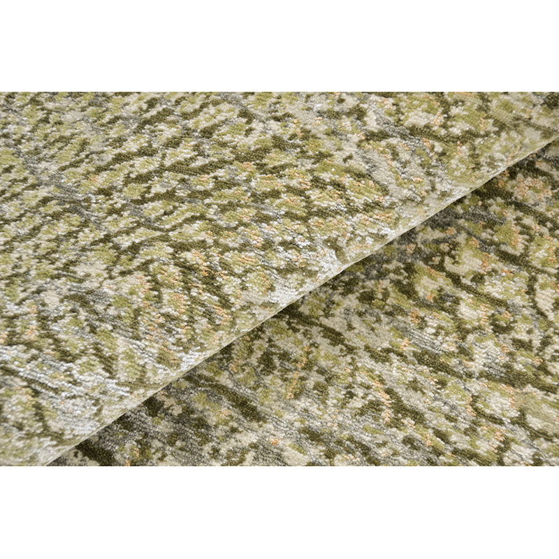 Hand Knotted Abstract Area Rug, Rectangle 9' x 12'