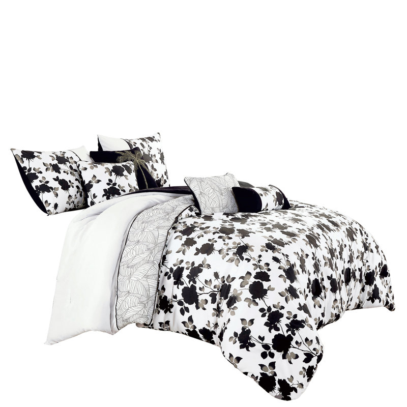 Ensemble d'édredon de luxe Aulis, Édredon très grand, 2 taies décoratives et 4 co