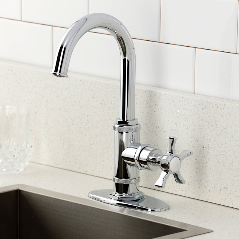 Kingston Brass Hamilton Single-Handle 1-Hole Deck Mount Bar Faucet, Polished Chrome