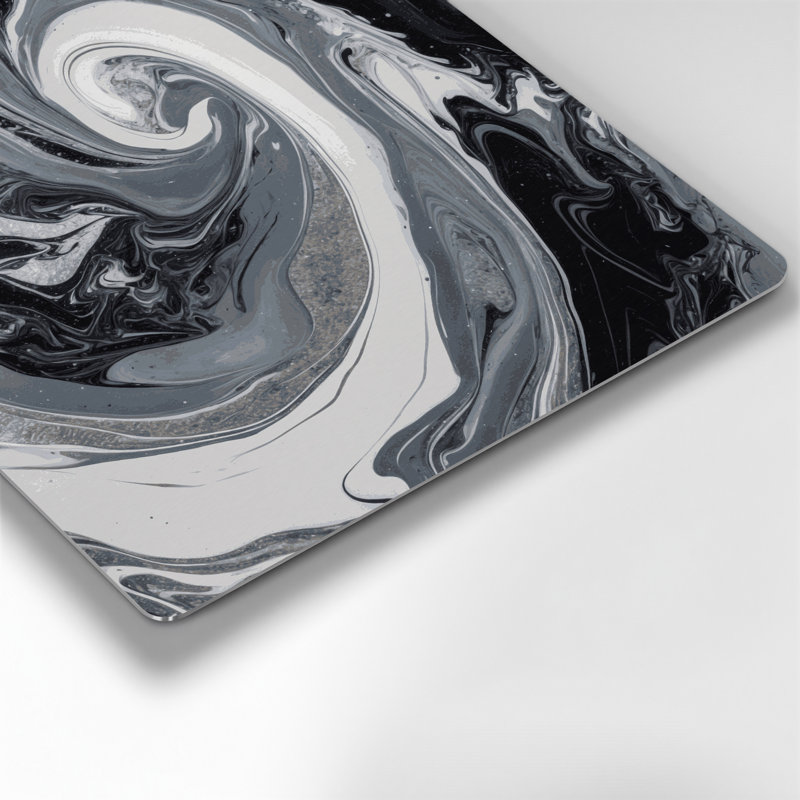 Art abstrait abstrait en métal gris 82, H 32 po x l 32 po