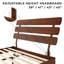 Lit plateforme en bois massif avec tête de lit ajustable Caden, style Mid-Century moderne-1991240163-1991240175