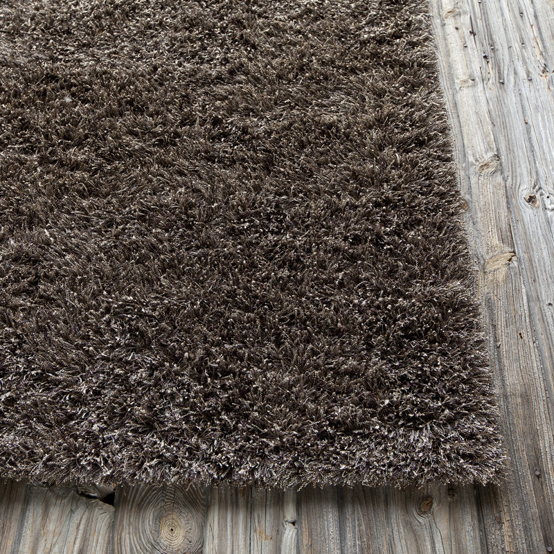 Barun Area Rug in Black And Gray, Rectangle 5' x 7'6"