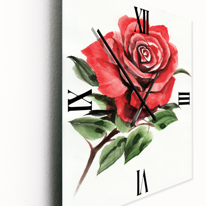 Horloge murale Rose Flower III, Petit