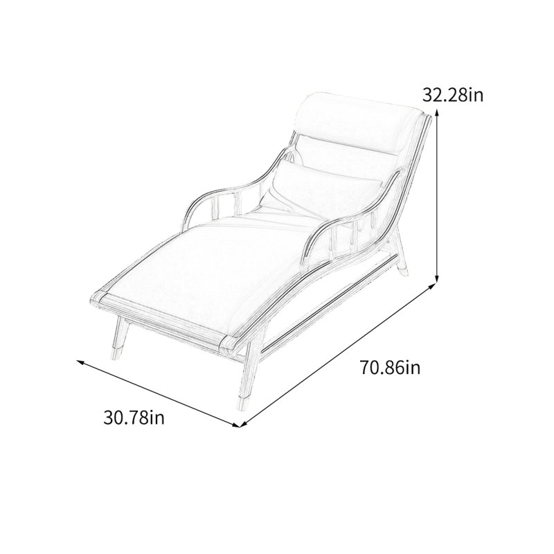 Chaise longue ergonomique moderne et minimaliste