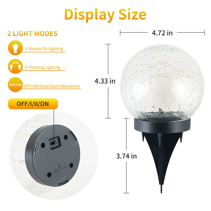 30 LED Outdoor Solar Powered Garden Lights Integrated LED Solar Lights for Patio Garden Porch Decor, Multicolor