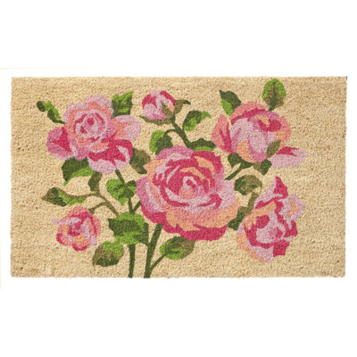 Pink Roses Outdoor Doormat