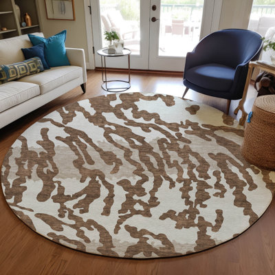 Malek Indoor/Outdoor Area Rug with Non-Slip Backing