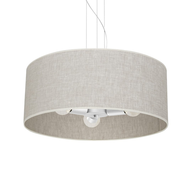 Lino 3 - Light White Drum Pendant
