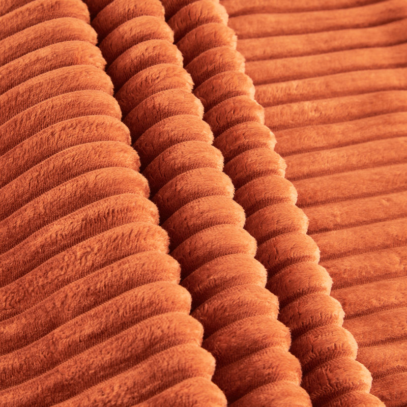 Fauteuil relax confortable en velours côtelé moelleux avec deux poufs, tablette, mousse orange et ressorts, espace de rangement, multifonctionnel surdimensionné, tissu de qualité pour chaise longue douce, accoudoirs multifonctions et