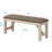 Chalk Gray Finish Upholstered Bedroom And Dining Bench, Transitional Style, Solid Wood, Square Legs, 76Mm Thick Cushion Bench In Style With Upholstery, For