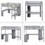 Lit mezzanine double avec bureau en L, garde-robe et tablettes de rangement-1011326052-1011326053