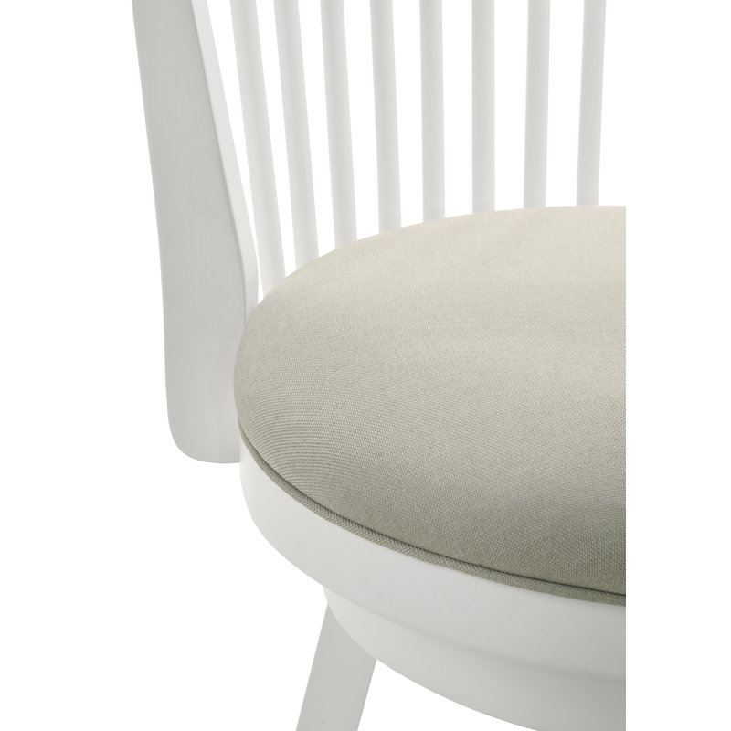 Tabouret de bar Drumrankin, Gris, Blanc, Tabouret de comptoir (siège d'une hauteur de 26 p
