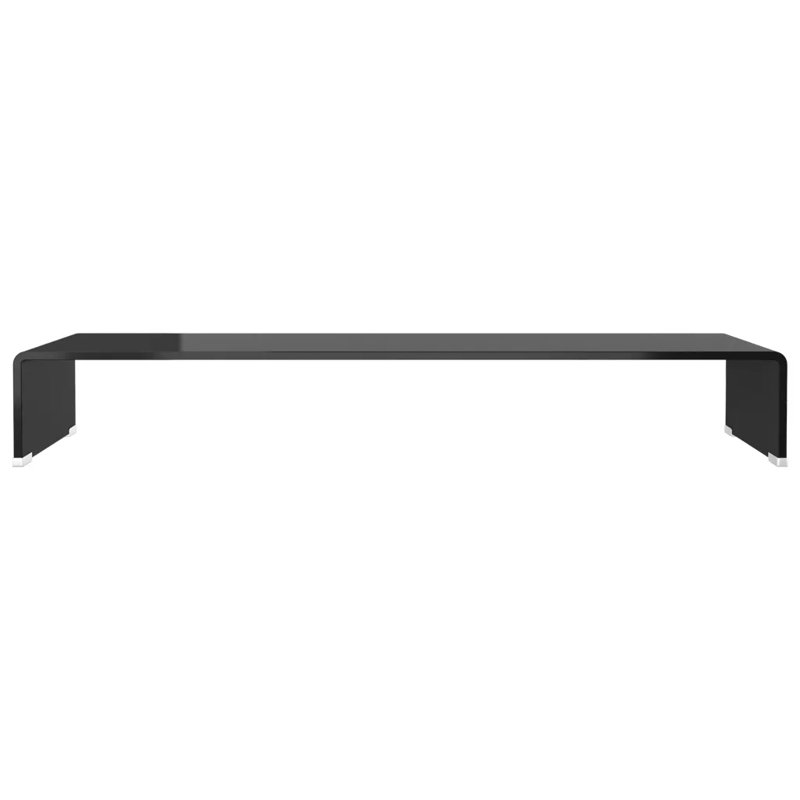 Wakeland TV Stand/Monitor Riser Glass, 90cm, Black