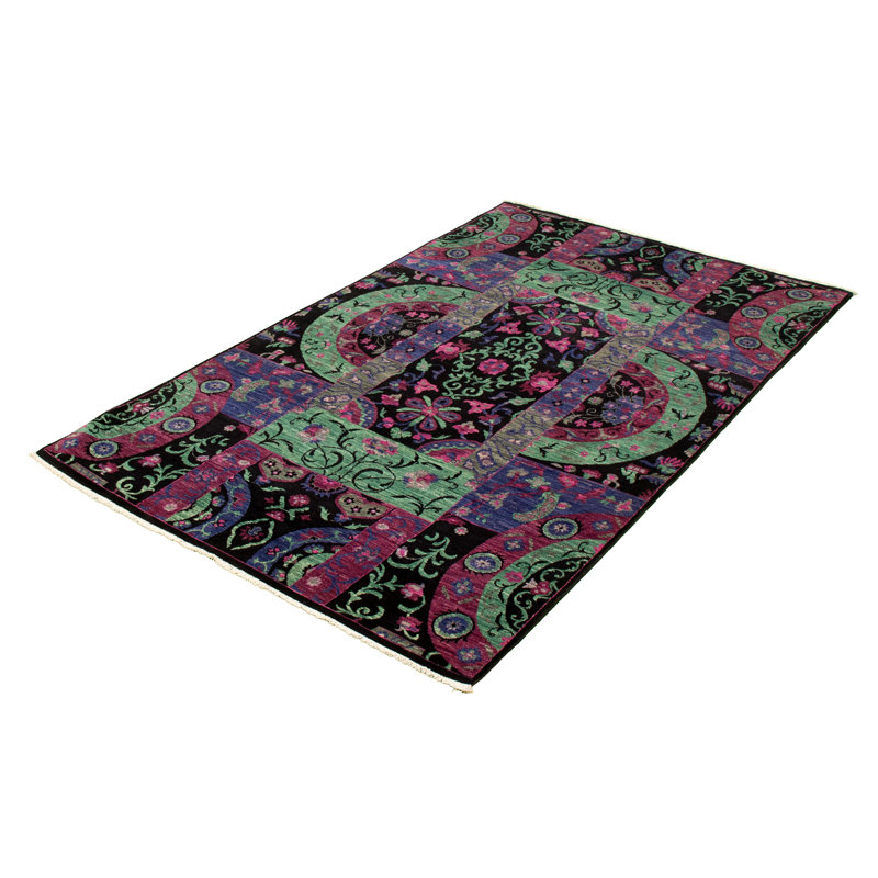 Tapis unique en laine noué à la main 5 pi 9 po x 9 pi 4 po New Age Lahore Finest