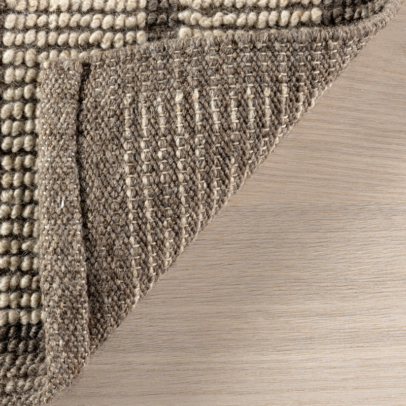  Eva Block Stripe Wool Area Rug, Rectangle 9' x 12'