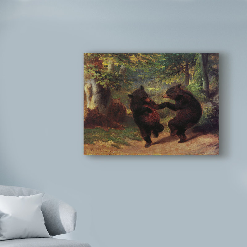 " Dancing Bears " by Masters Collection, 14" H x 19" W x 2" D