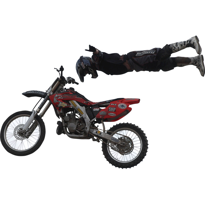 Décalcomanie murale motocross xvii, H 23,5 po x l 36 po