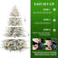 Arbre de Noël artificiel enneigé 9 pi avec 600 lumières DEL blanc chaud et 5179 pointes mixtes-1887152018