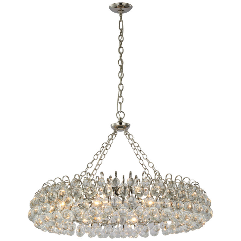 AERIN Bellvale Large Ring Chandelier, Polished Nickel