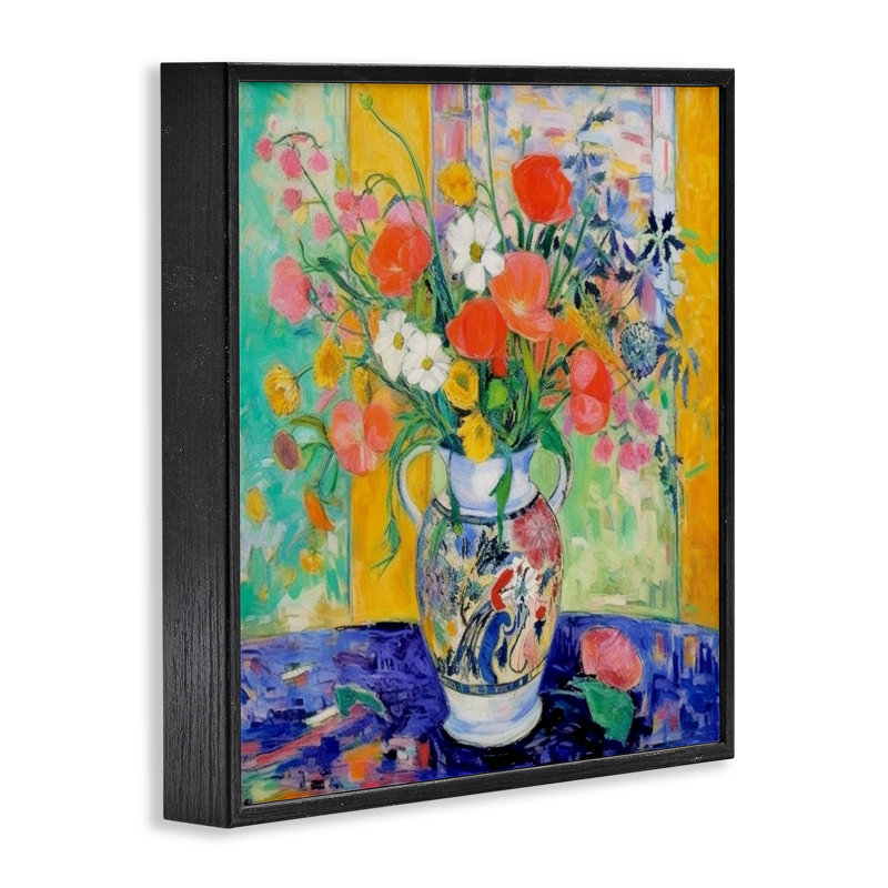  «Bold Bouquet Impression Giclee» par LSR Design Studio, Giclée encadrée noir minuit, H 17 po x l 17 po