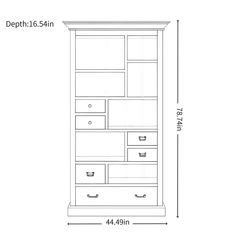 Vitrine American Minimalist Design, Noir