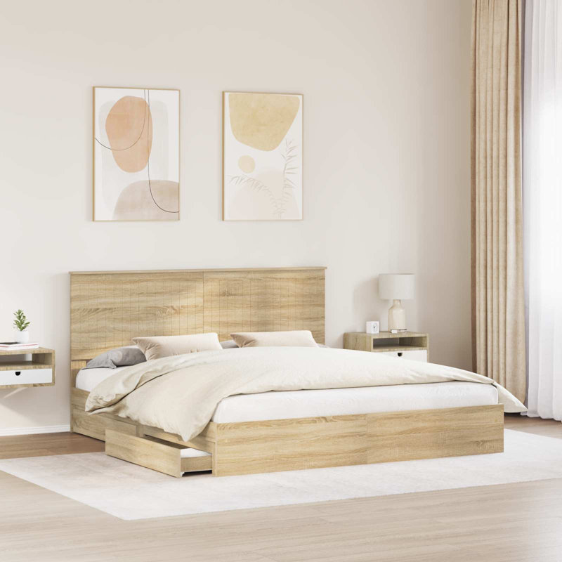 Bed, Kingsize (5'), Sonoma Oak