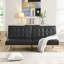 Structure en bois, pieds en acier inoxydable, futon, canapé en PVC