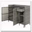 Armoire de rangement extérieure en osier 47,5 "avec plateau en verre trempé-125971861