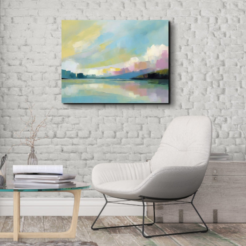 Lake Sunset - Wrapped Canvas Print, 15" H x 18" W x 1.5" D