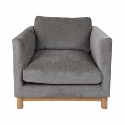 37" Bennett Accent Chair, Gray/Green