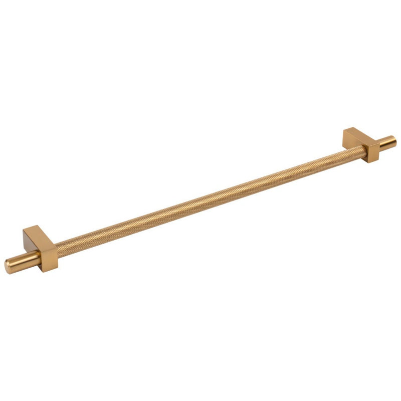 Larkin 3 Knurled Center Bar Pull, Satin Bronze, 3 3/4"