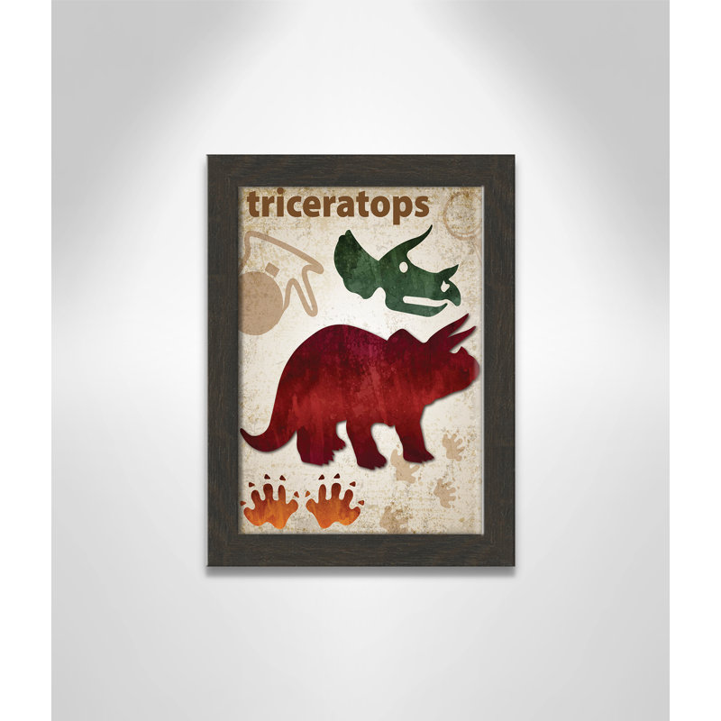 Adhésif décoratif dinosaures-04 ', H 16 po x l 12 po x P 0,625 po, Cadre plat à grain de bois noir